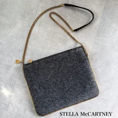 美品 Stella McCartney ステラマッカートニー  ファラベラ FALABELLA クロスボディ チェーンショルダーバック ウール ボア グレー ゴールド金具 ポシェット ML02