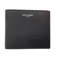SAINT LAURENT PARIS サンローラン East/West  2つ折り 財布 396307 BTY0N 1000【中古】JA-24374