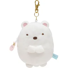 【新品・送料無料】すみっコぐらし ぬいぐるみリール付パスケース (しろくま) PB69301