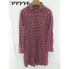◇ BEAUTY & YOUTH ビューティアンドユース UNITED ARROWS チェック 長袖 膝丈 ワンピース サイズM レッド系 レディース  【1108230004696】