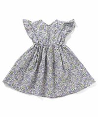 新品　apres les cours（アプレレクール）まいにちワンピース　110cm 120cm 130cm　花柄　半袖　子供　子供服　ブルー　綿