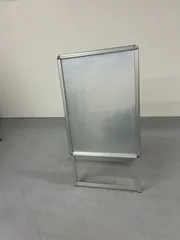 A型看板 ポスターパネルスタンド 店舗看板 A1 片面 シルバー H1200mm クリップ式 スタンド看板 防雨 四辺開閉 A型スタンド看板  JC-A1-S