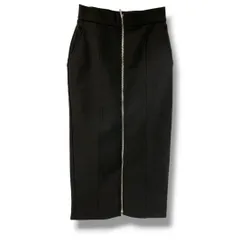 GU ジーユー 裏フリースフロントジップスカートQ スカート ロングスカート 222-353297 黒 ブラック Mサイズ レディース 秋 プラスエスU-No.10