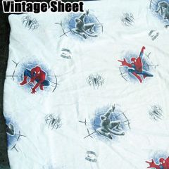 海外輸入　ヴィンテージシーツ　MARVEL　スパイダーマン　アメコミ　/s90