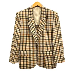 美品 希少 ダックス ハウスチェック ベージュジャケット ショートコート 94385 ダックス トレンチコート ハウスチェック柄 40 - メルカリ