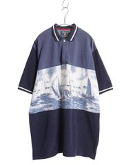 CHAPSチャップスラルフローレン ビッグヨット柄ポロシャツビッグサイズ 