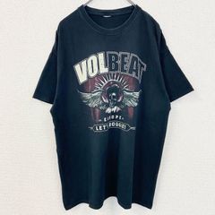 古着 used　半袖両面プリントTシャツ　VOLBEAT　ヴォルビート　バンドT　ツアーT　スカル　黒　ブラック　