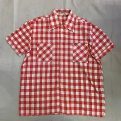 Vintage ビンテージ Euro ユーロ Shirt シャツ 古着 Red × White レッド × ホワイト 赤 × 白 Check チェック 39サイズ No.I108