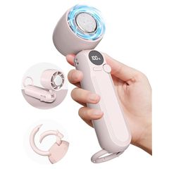 即納：【2025モデル 瞬間冷却-20℃】ハンディファン ペルチェ 冷却プレート 静音 軽量 小型 手持ち扇風機 卓上扇風機 携帯扇風機 ミニファン Type-C急速充電 最大12時間動作 熱中症対策 カラビナ付き ストラップ付き プレゼント ギフト 1