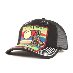 【新品】Supreme シュプリーム キャップ / 25SS グラフィック刺繍 メッシュキャップ (Reaper Mesh Back 6-Panel) / ブラック 黒 / ブランド 帽子【メンズ】