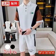 セットアップ メンズ 大きいサイズ 30代40代 ジャージ スウェット 大きいサイズ 上下セット 軽量 通気性 涼しい 薄手 トレーナー ポロシャツ ショートパンツ  vii3x390925