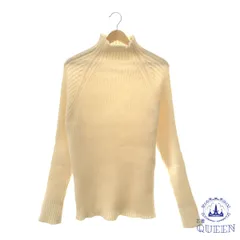 ☆美品 トップス ニット タートルネック シンプル おしゃれ 綺麗め ゆったり 長袖 レディース ホワイト 901-10639 送料無料 古着