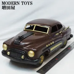 増田屋【ロマンティックカー赤ハンドル折 動作不良】tinブリキ