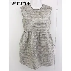 ◇ KBF ケービーエフ URBAN RESEARCH ノースリーブ 膝丈 ワンピース サイズF シャンパンゴールド ブラック レディース  【中古】 【1109090016447】