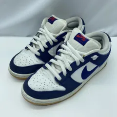【中古】NIKE SB DUNK LOW PRO PRM LOS ANGELS DOGERS サイズ28cm DO9395-400 △ソール減り、履き皺大 ホワイト ネイビー[19]