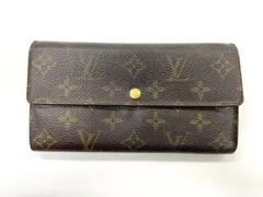 LOUIS VUITTON ルイ・ヴィトン モノグラム ポシェット･ポルトモネ･クレディ 長財布 M61725 ブラウン フランス製