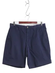 【お得なクーポン配布中!】 ポロ ラルフローレン チノ ショートパンツ メンズ 32 / ショーツ ストレッチ コットン 短パン アーミー タイプ ノータック ワンポイント 紺