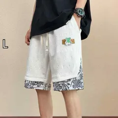 [L]春 コーデ メンズ  服 シンプル ファッション オシャレ 大人 かっこいい 大きいサイズ ストリート 紳士服  パンツ ハーフ カジュアル ビーチ 薄手 快適 ミッド