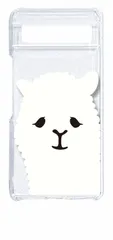 【新品未使用】Google Pixel 7a ピクセル7a Pixel7a クリア ハードケース (アルパカ(ホワイト)) アルパカ ホワイト 動物 アニマル