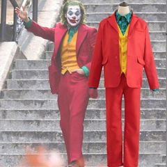 ジョーカー 映画 スーツ ジャケット 赤 ピエロ コスプレ