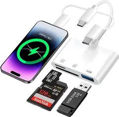 SDカードリーダー 3in1 iPhone/iPad/Type-C/Micro-USBに適用