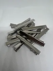 ワニ口ヘアクリップ　シルバー　6.5 x 0.8cm  10個セット　パーツ　金具　ミニ　DIY　ヘアアクセサリー