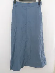 ◇ OPAQUE.CLIP オペークドットクリップ ウエストゴム ロング タイト ナロー スカート サイズ38/M ブルー レディース E  【1304100008812】