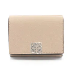 ロエベ LOEWE 三つ折り財布 アナグラム トライフォールド ウォレット C821TR2X02 グレージュ レザー アナグラム コンパクトウォレット レディース 未使用