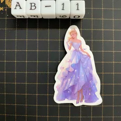 防水ステッカー　プリンセス　お姫様　イラスト　かわいい　装飾　シール　AB-11