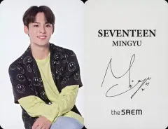 【中古】コレクションカード(男性) SEVENTEEN/MINGYU(ミンギュ)裏面印刷サイン入り/the SAEM×SEVENTEEN「JAPAN LIMITED EDITION」フォトカード