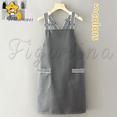 エプロン H型 無地 シンプル カフェ風 メンズ カン 料理教室 ２個ポケット付き 男女兼用 幼稚園 ユニセックス レディース 軽い