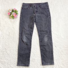 52-45 ー大特価ー 【ジョルジュレッシュ】 GEORGES RECH レディース ストレート デニムパンツ ジーンズ ジーパン ズボン （L） グレー 古着 ヴィンテージ