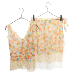 VALENTINO (ヴァレンチノ) ハートドット総柄シースルーシルクトップス スカート セットアップ マルチ レディースのサムネイル