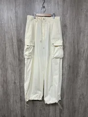 SOERTE ワイド ストレートテックカーゴパンツ カーゴ パンツ size3/アイボリー ◆■ メンズ