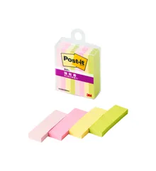 【特価セール】見出し マルチカラー4N 強粘着 50×15mm 45枚 付箋 4色 各2パッド ポストイット クリアケース 700SS-MC-4N