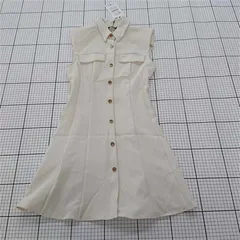 ◇ ⊂ 未使用 ZARA ザラ タグ付き ノースリーブ ミニ ワンピース サイズEUR XS USA XS MEX 24 ベージュ系 レディース E  【1509100076780】