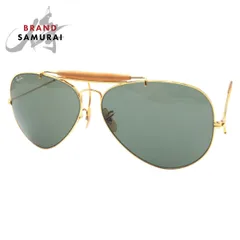 美品 Ray-Ban レイバン ヴィンテージ B&L ボシュロム アビエーター ゴールド グリーン メタル サングラス メンズ 409911【中古】