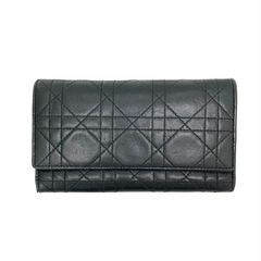 ◆Christian Dior◆クリスチャンディオール 長財布 三つ折り ブラック