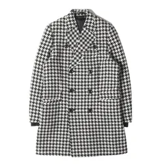 【美品】Paul Smith ポールスミス コート ホワイト ブラック 白黒 サイズ:M | ハンドトゥース ダブルブレスト 8B チェスターコート (233211 981M) / MADE IN JAPAN | アウター ジャケット上着【メンズ】【中古】
