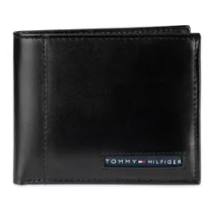 Tommy Hilfiger トミーフィルフィガー 財布 メンズ 財布 Men's Leather Ranger Pass case Wallet (Black) 