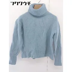 ◇ green label relaxing UNITED ARROWS タートルネック 長袖 ウール ニット セーター ライトブルー レディース  【1109080009343】