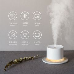 コードレス 加湿器 卓上加湿器  充電式 大容量 780ml   ledライト