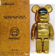 【中古】フィギュア BE＠RBRICK-ベアブリック- BABY MILO 1000%(ゴールドver.) 「SORAYAMA×BABY MILO」のサムネイル