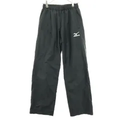 美品 Mizuno ミズノ ロゴ ウインドパンツ M ブラック 裾ファスナー付き レディース 古着