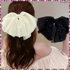 送料無料 ビッグリボン バレッタ ヘアクリップ上品 おしゃれ ヘアアクセサリー レディース キラキラ まとめ髪 大人かわいい ヘアアレンジ 大きめ 髪飾り リボンクリップ ヘアアクセ 韓国風 リボンバレッタ簡単 蝶結びクリップ 黒