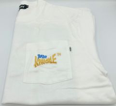ノーツ GEEK LIFE Tシャツ ベアナックル シルエット+ワンポイントステッチポケット 白 Mサイズ ※消しゴム無し