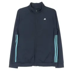 L adidas(アディダス) ネイビー 青 3本線 トラックトップス ジャージ ジップアップジャケット
