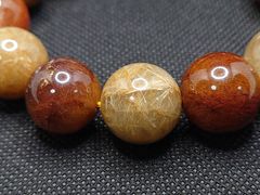 ＜天然石パワーストーン　ルチルクォーツ　ブレスレット＞処分激安価格：天然石高品質AA商品：処分特価管理No.806