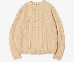 【完売品】NIKE ケーブル ニット ベージュ Lサイズ 2025年最新】nike cable knit sweaterの人気アイテム - メルカリ