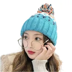 【迅速発送】クロスマーベリー ニットキャップ レディース ポンポン 冬 防寒 ふわふわ ニット帽 CY102